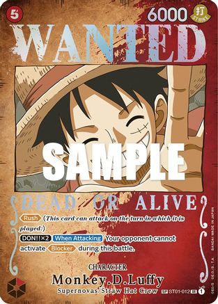 Monkey.D.Luffy (Wanted Poster) (ST01-012) [Pillars of Strength] Foil - Deck Out Gaming