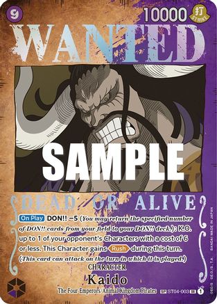 Kaido (Wanted Poster) (ST04-003) [Pillars of Strength] Foil - Deck Out Gaming