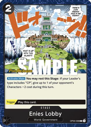 Enies Lobby (OP03-098) [Pillars of Strength Pre-Release Cards] - Deck Out Gaming