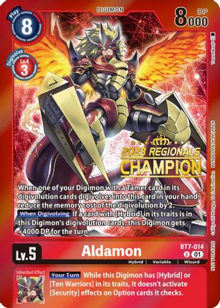 Aldamon (2023 Regionals Champion) (BT7-014) [Next Adventure] Foil - Deck Out Gaming