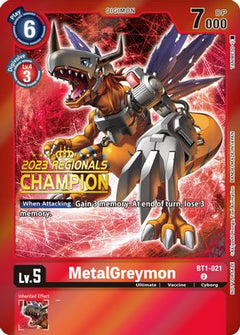 MetalGreymon - BT1-021 (2023 Regionals Champion) (BT1-021) [Release Special Booster] Foil - Deck Out Gaming