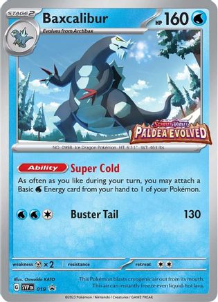 Baxcalibur - 019 (Prerelease) (19) [SV: Scarlet & Violet Promo Cards] Holofoil - Deck Out Gaming