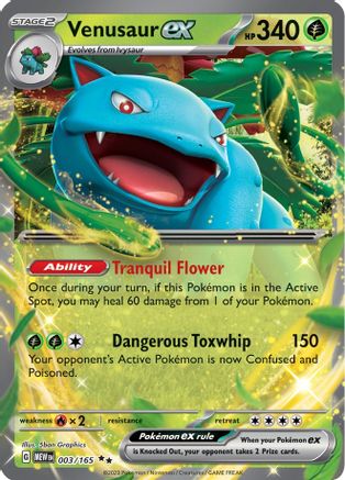 Venusaur ex - 003/165 (3) [SV: Scarlet & Violet 151] Holofoil - Deck Out Gaming