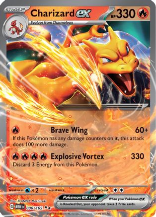 Charizard ex - 006/165 (6) [SV: Scarlet & Violet 151] Holofoil - Deck Out Gaming