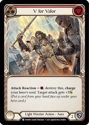 V for Valor (Red) (DTD060) [Dusk till Dawn] - Deck Out Gaming
