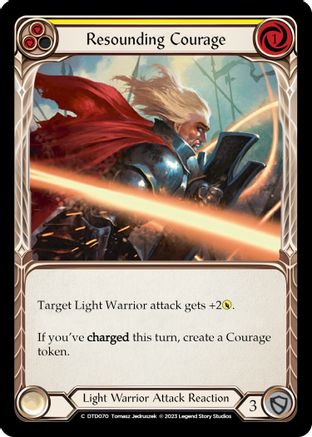 Resounding Courage (Yellow) (DTD070) [Dusk till Dawn] - Deck Out Gaming