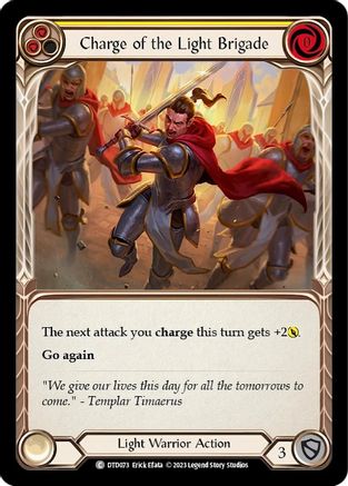 Charge of the Light Brigade (Yellow) (DTD073) [Dusk till Dawn] Rainbow Foil - Deck Out Gaming