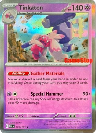 Tinkaton - 105/193 (GameStop Exclusive) (105) [Miscellaneous Cards & Products] Holofoil - Deck Out Gaming