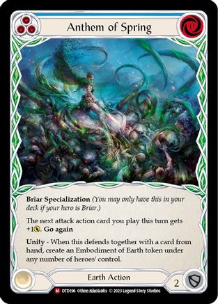 Anthem of Spring (DTD196) [Dusk till Dawn] Rainbow Foil - Deck Out Gaming