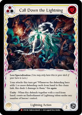 Call Down the Lightning (DTD198) [Dusk till Dawn] Rainbow Foil - Deck Out Gaming