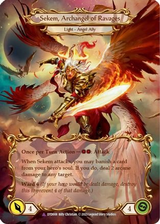 Figment of Ravages // Sekem, Archangel of Ravages (Marvel) (DTD008) [Dusk till Dawn] Cold Foil - Deck Out Gaming