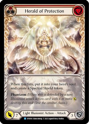 Herald of Protection (Red) (DTD014) [Dusk till Dawn] - Deck Out Gaming