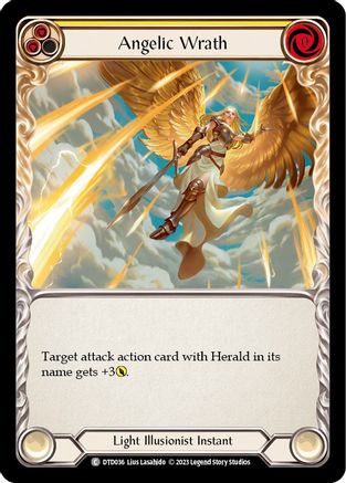Angelic Wrath (Yellow) (DTD036) [Dusk till Dawn] Rainbow Foil - Deck Out Gaming