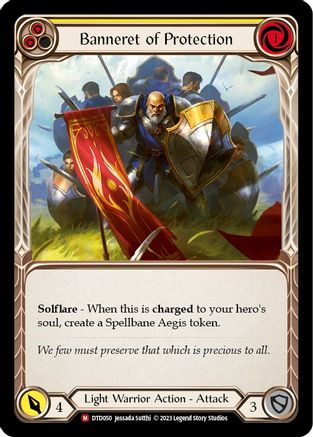 Banneret of Protection (DTD050) [Dusk till Dawn] Rainbow Foil - Deck Out Gaming