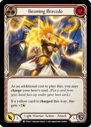 Beaming Bravado (Red) (DTD057) [Dusk till Dawn] Rainbow Foil - Deck Out Gaming