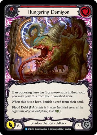 Hungering Demigon (Red) (DTD172) [Dusk till Dawn] - Deck Out Gaming