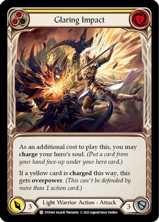 Glaring Impact (Yellow) (DTD064) [Dusk till Dawn] Rainbow Foil - Deck Out Gaming