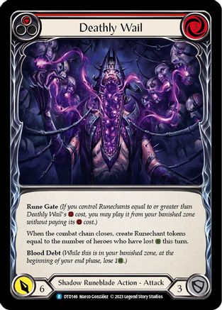 Deathly Wail (Red) (DTD146) [Dusk till Dawn] Rainbow Foil - Deck Out Gaming