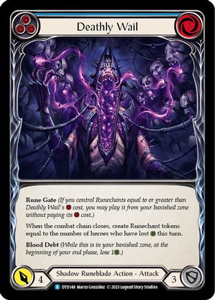 Deathly Wail (Blue) (DTD148) [Dusk till Dawn] Rainbow Foil - Deck Out Gaming