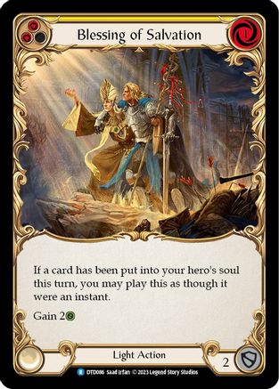 Blessing of Salvation (Yellow) (DTD086) [Dusk till Dawn] - Deck Out Gaming