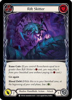 Rift Skitter (Blue) (DTD154) [Dusk till Dawn] Rainbow Foil - Deck Out Gaming