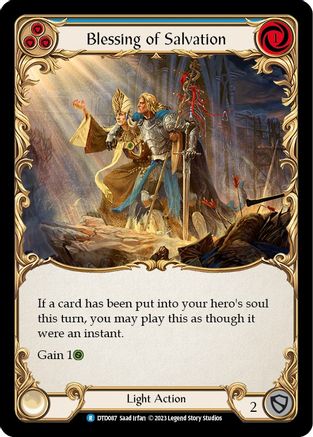 Blessing of Salvation (Blue) (DTD087) [Dusk till Dawn] - Deck Out Gaming