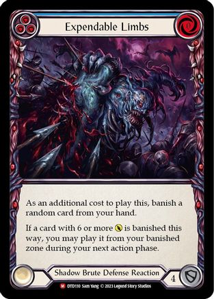 Expendable Limbs (DTD110) [Dusk till Dawn] Rainbow Foil - Deck Out Gaming