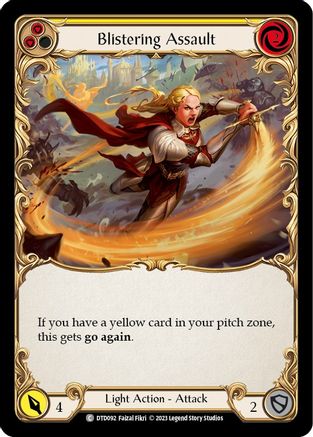 Blistering Assault (Yellow) (DTD092) [Dusk till Dawn] - Deck Out Gaming