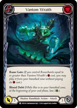 Vantom Wraith (Yellow) (DTD159) [Dusk till Dawn] - Deck Out Gaming