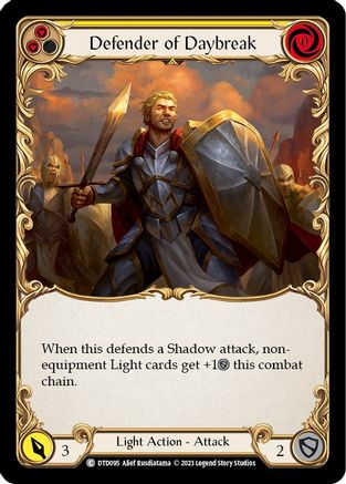 Defender of Daybreak (Yellow) (DTD095) [Dusk till Dawn] - Deck Out Gaming