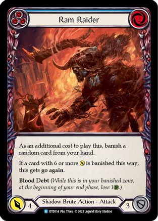 Ram Raider (Blue) (DTD114) [Dusk till Dawn] Rainbow Foil - Deck Out Gaming