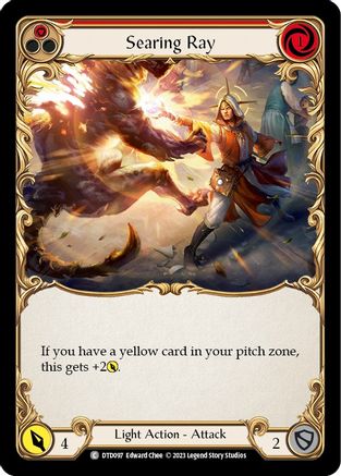 Searing Ray (Red) (DTD097) [Dusk till Dawn] Rainbow Foil - Deck Out Gaming