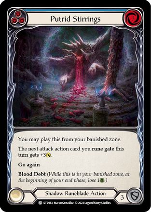 Putrid Stirrings (Blue) (DTD163) [Dusk till Dawn] Rainbow Foil - Deck Out Gaming