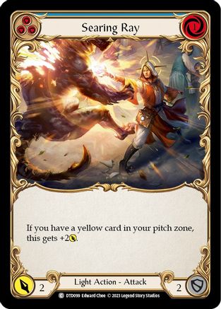 Searing Ray (Blue) (DTD099) [Dusk till Dawn] Rainbow Foil - Deck Out Gaming