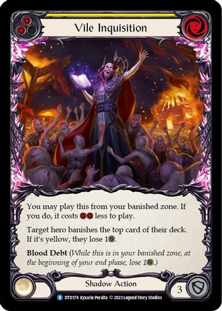 Vile Inquisition (Yellow) (DTD179) [Dusk till Dawn] - Deck Out Gaming