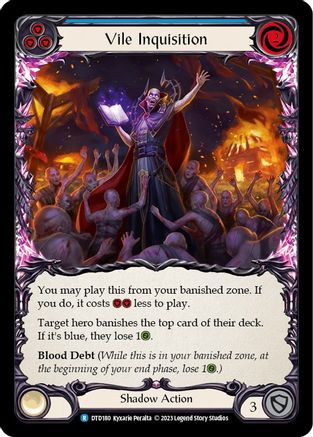 Vile Inquisition (Blue) (DTD180) [Dusk till Dawn] Rainbow Foil - Deck Out Gaming