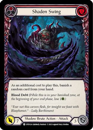Shaden Swing (Red) (DTD124) [Dusk till Dawn] Rainbow Foil - Deck Out Gaming