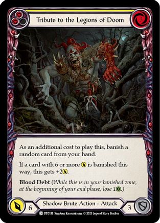 Tribute to the Legions of Doom (Yellow) (DTD131) [Dusk till Dawn] Rainbow Foil - Deck Out Gaming