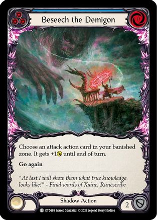 Beseech the Demigon (Blue) (DTD189) [Dusk till Dawn] - Deck Out Gaming