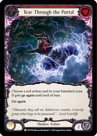 Tear Through the Portal (Red) (DTD190) [Dusk till Dawn] Rainbow Foil - Deck Out Gaming
