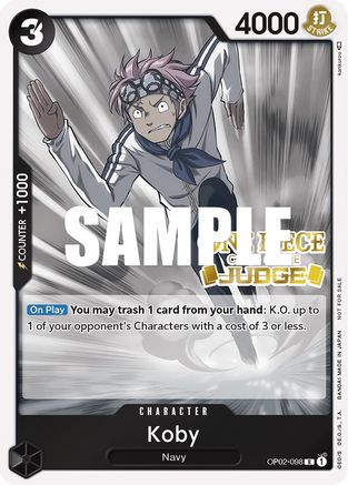 Koby (Judge) (OP02-098) [One Piece Promotion Cards] Foil - Deck Out Gaming