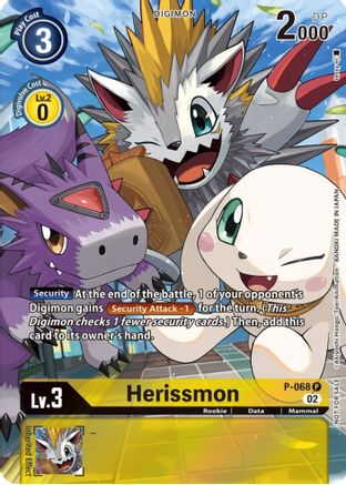 Herissmon - P-068 (Official Tournament Pack Vol.10) (P-068) [Digimon Promotion Cards] Foil - Deck Out Gaming