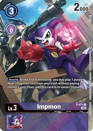 Impmon - P-071 (Official Tournament Pack Vol.10) (P-071) [Digimon Promotion Cards] Foil - Deck Out Gaming