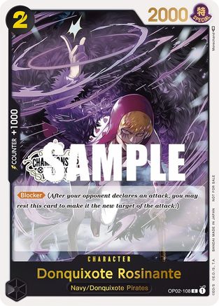 Donquixote Rosinante (Store Championship Participation Pack) (OP02-108) [One Piece Promotion Cards] Foil - Deck Out Gaming