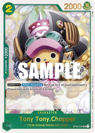 Tony Tony.Chopper (Store Championship Participation Pack) (OP02-034) [One Piece Promotion Cards] Foil - Deck Out Gaming