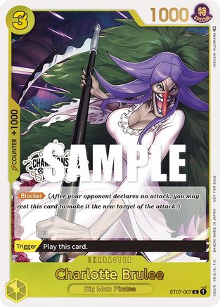 Charlotte Brulee (Store Championship Participation Pack) (ST07-007) [One Piece Promotion Cards] Foil - Deck Out Gaming