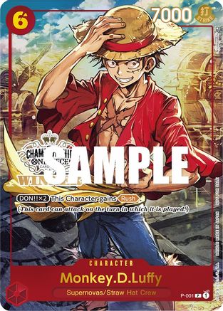 Monkey.D.Luffy (Store Championship Trophy Card) (P-001) [One Piece Promotion Cards] Foil - Deck Out Gaming
