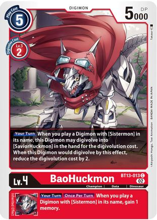 BaoHuckmon (BT13-013) [Versus Royal Knights] - Deck Out Gaming