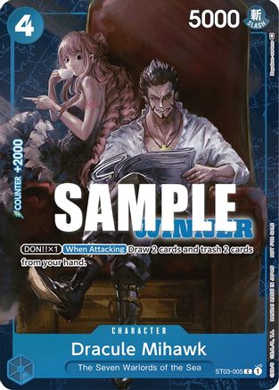 Dracule Mihawk (Winner Pack Vol. 4) (ST03-005) [One Piece Promotion Cards] Foil - Deck Out Gaming