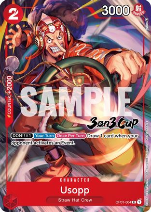 Usopp (3-on-3 Cup) [Participant] (OP01-004) [One Piece Promotion Cards] - Deck Out Gaming